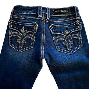 Rock Revival Debbie  Boot Cut  women’s Jeans size 29 x 33 Tall, Long EUC